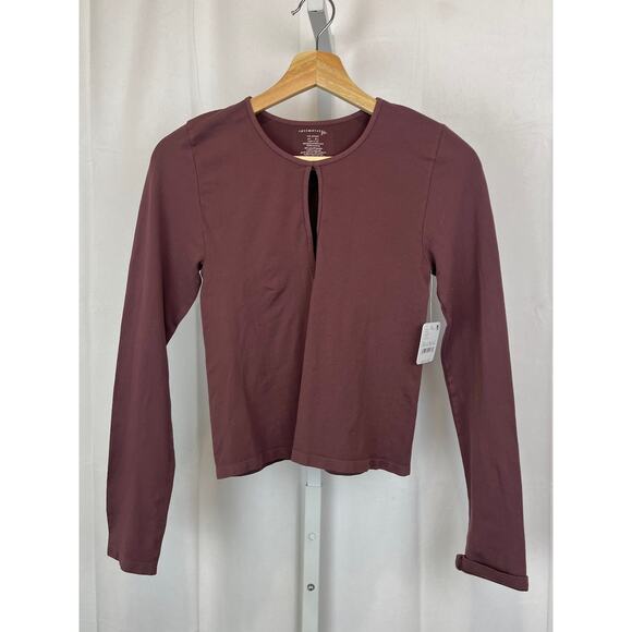 Free People Tops - NWT FREE PEOPLE Intimately Makes Sense Top Keyhole Long Sleeve Purple Size M L